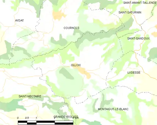 Detailkaart van de gemeente