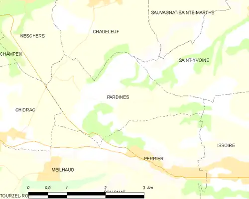 Detailkaart van de gemeente