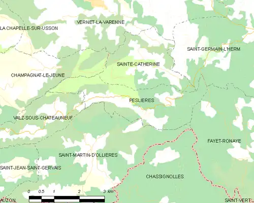 Detailkaart van de gemeente