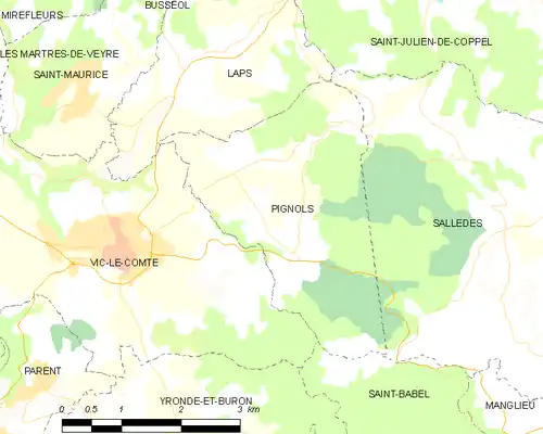 Detailkaart van de gemeente