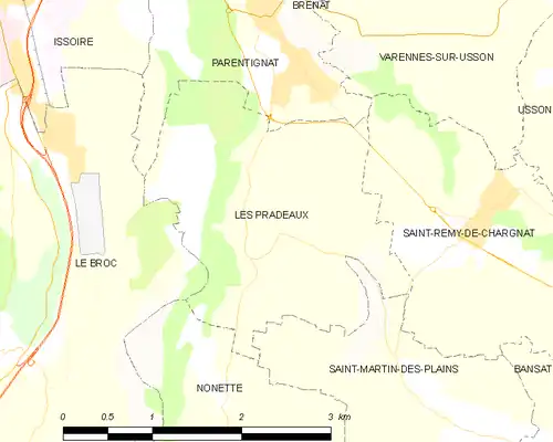 Detailkaart van de gemeente