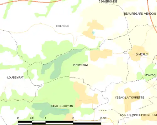 Detailkaart van de gemeente