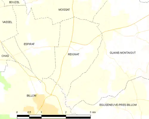 Detailkaart van de gemeente