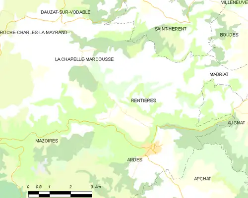 Detailkaart van de gemeente