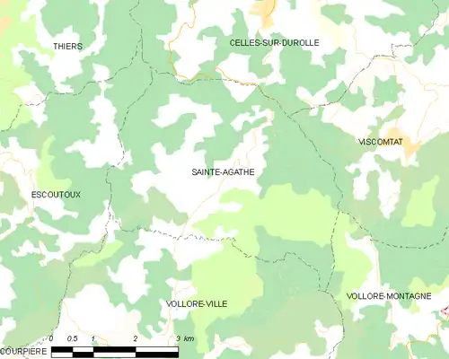 Detailkaart van de gemeente