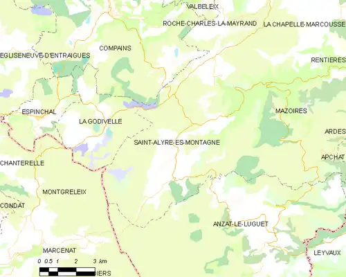 Detailkaart van de gemeente