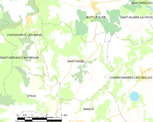 Detailkaart van de gemeente