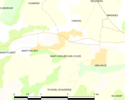 Detailkaart van de gemeente
