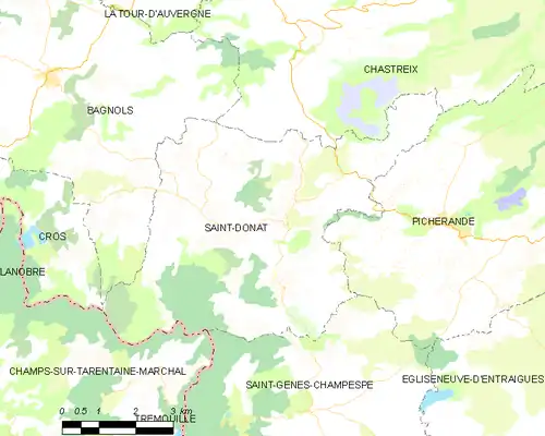 Detailkaart van de gemeente