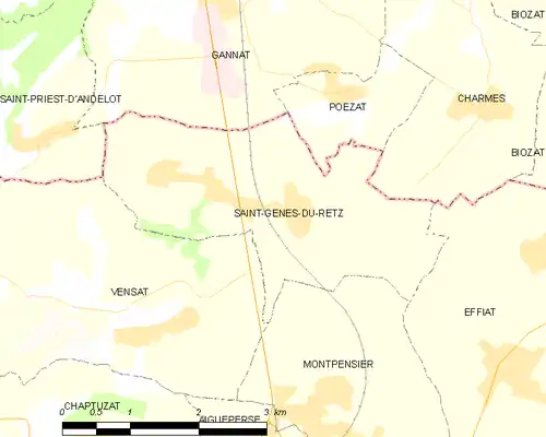 Detailkaart van de gemeente