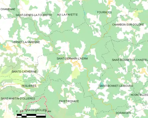 Detailkaart van de gemeente