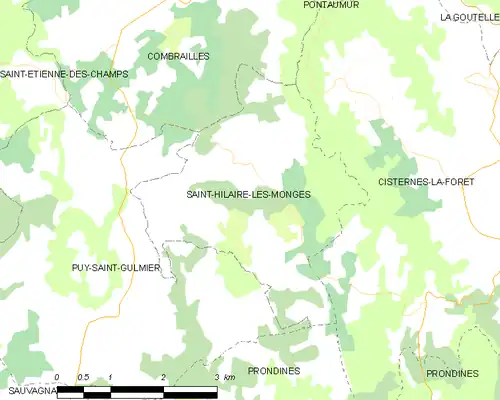 Detailkaart van de gemeente