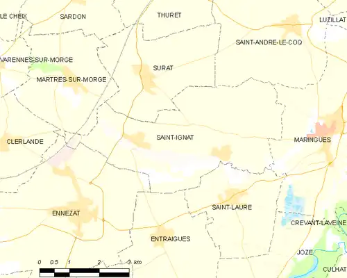 Detailkaart van de gemeente