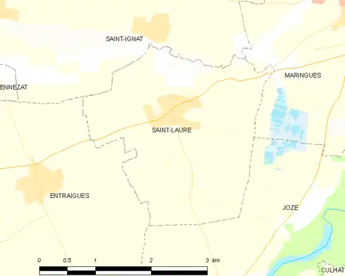 Detailkaart van de gemeente