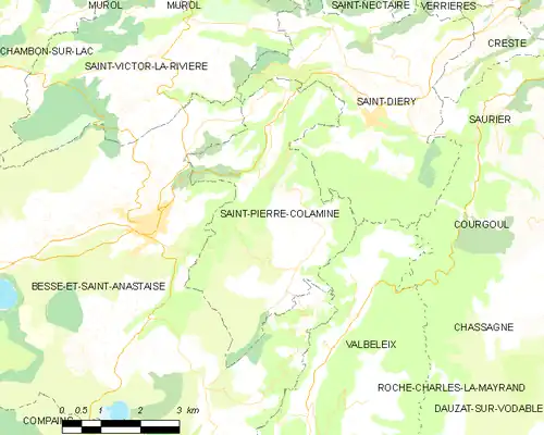 Detailkaart van de gemeente