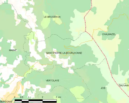 Detailkaart van de gemeente