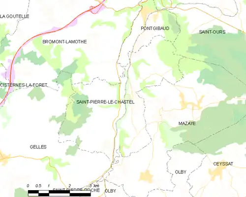 Detailkaart van de gemeente
