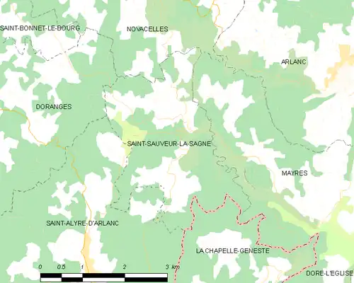 Detailkaart van de gemeente