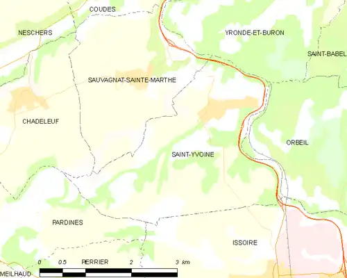 Detailkaart van de gemeente