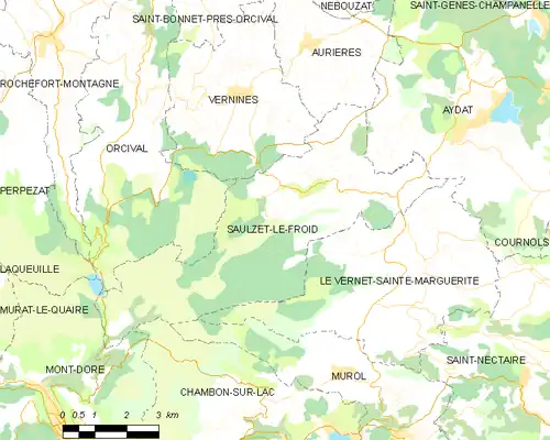 Detailkaart van de gemeente