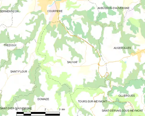 Detailkaart van de gemeente