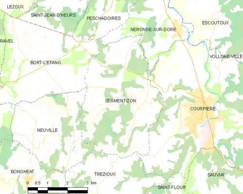 Detailkaart van de gemeente