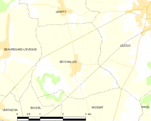 Detailkaart van de gemeente