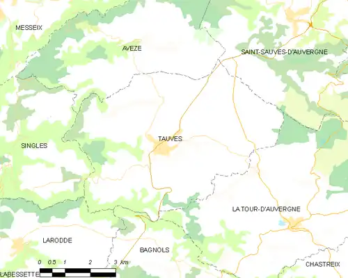 Detailkaart van de gemeente