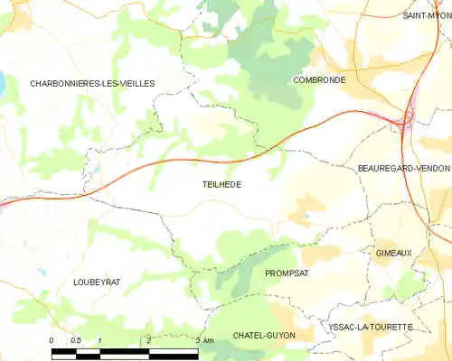 Detailkaart van de gemeente