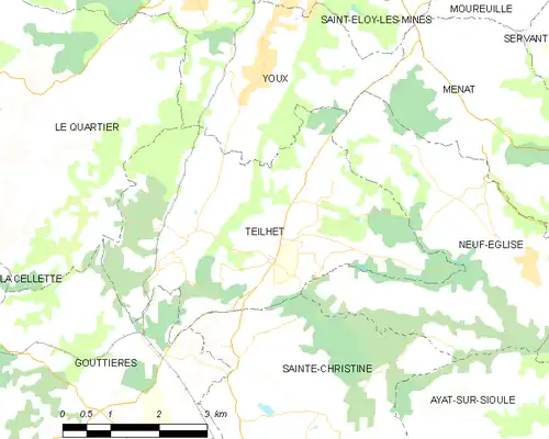 Detailkaart van de gemeente