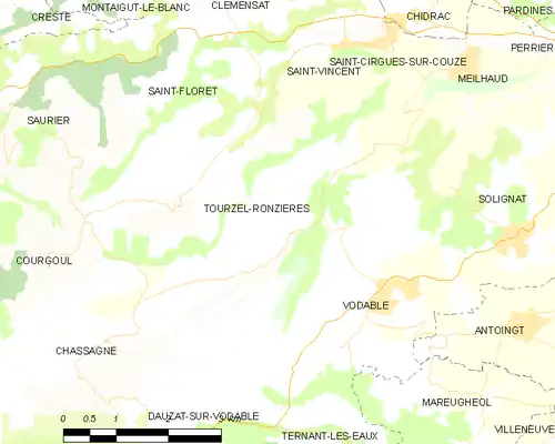 Detailkaart van de gemeente