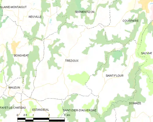 Detailkaart van de gemeente