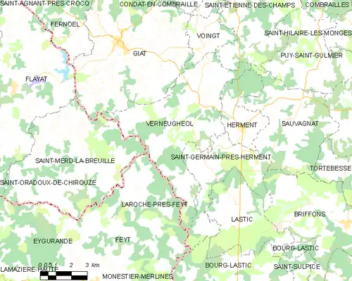 Detailkaart van de gemeente