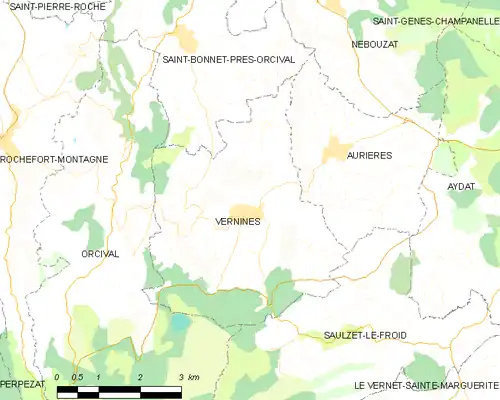 Detailkaart van de gemeente