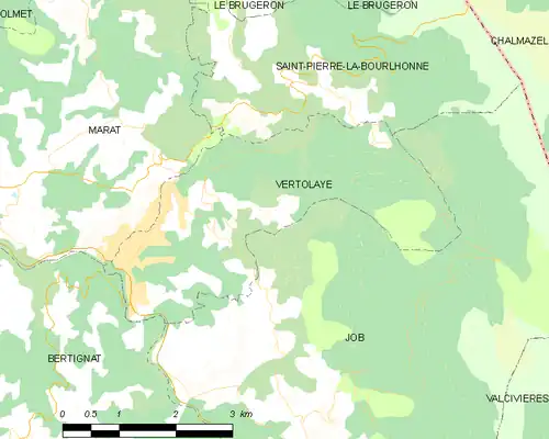 Detailkaart van de gemeente