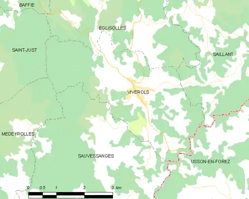 Detailkaart van de gemeente