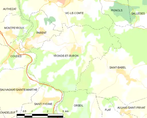 Detailkaart van de gemeente