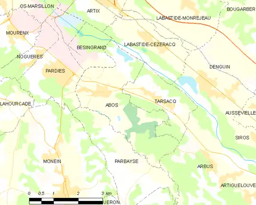 Detailkaart van de gemeente