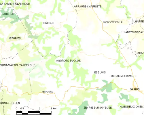 Detailkaart van de gemeente