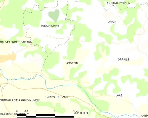 Detailkaart van de gemeente