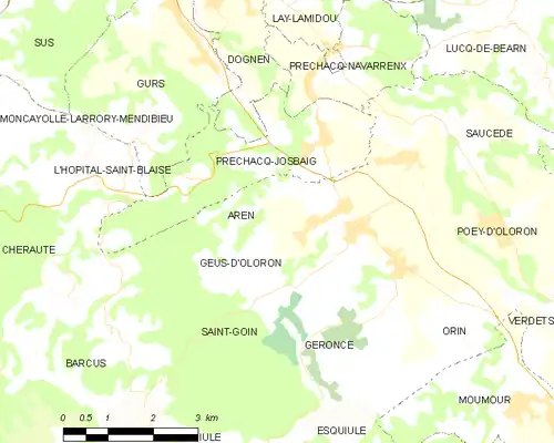 Detailkaart van de gemeente