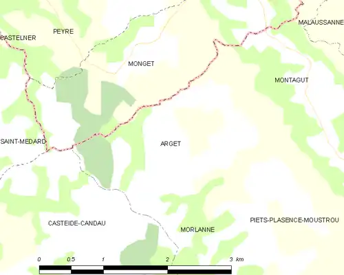 Detailkaart van de gemeente