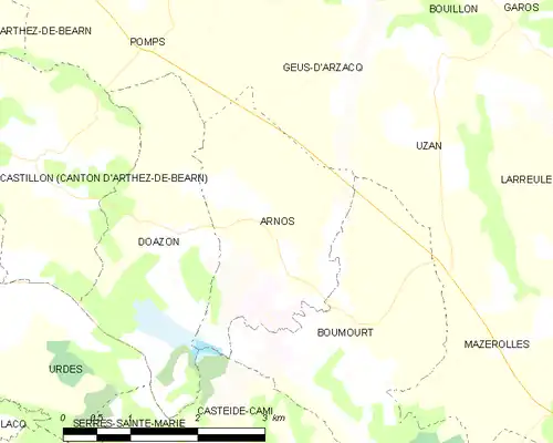 Detailkaart van de gemeente