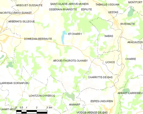 Detailkaart van de gemeente