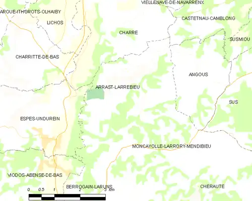 Detailkaart van de gemeente