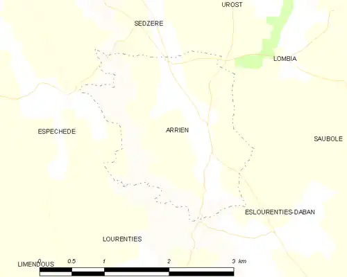 Detailkaart van de gemeente