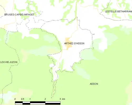 Detailkaart van de gemeente