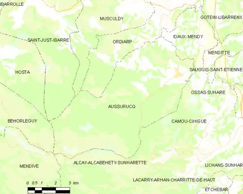 Detailkaart van de gemeente