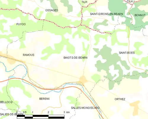 Detailkaart van de gemeente