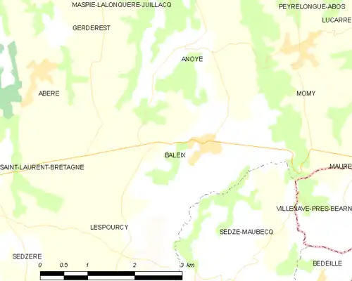 Detailkaart van de gemeente